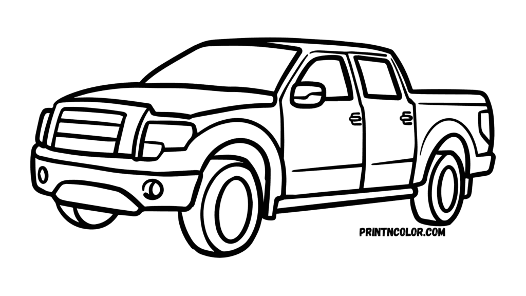 Pick Up Truck Coloring Page