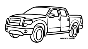 Pick up truck coloring page