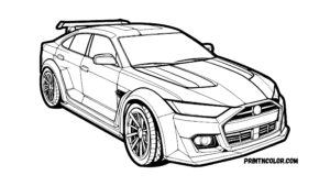 Fast Car Coloring Page