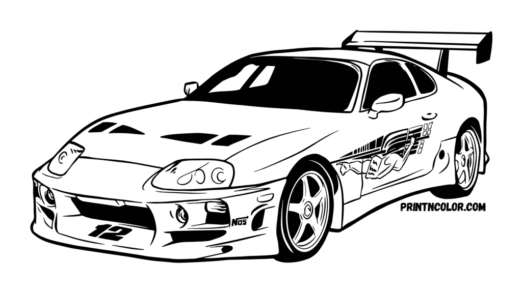 Tuner Car Coloring Page