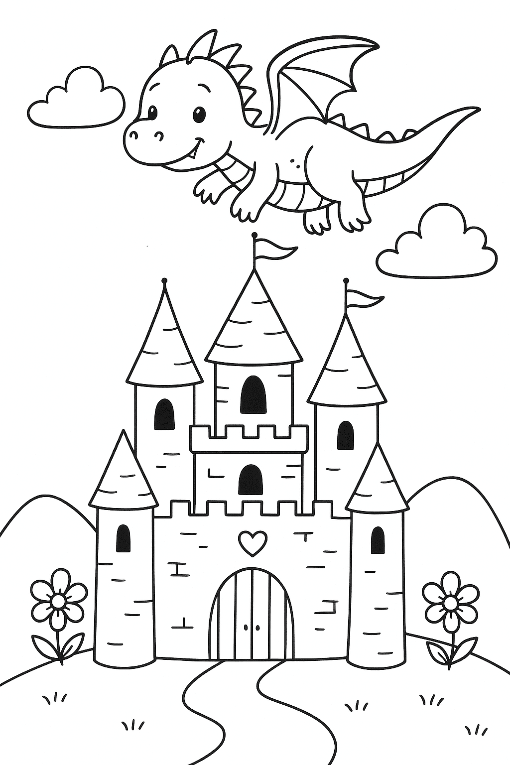 Castle with Dragon