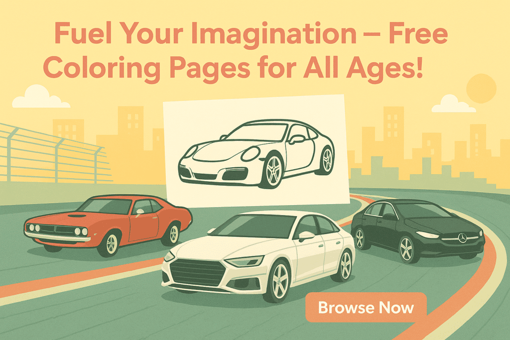 Car coloring page