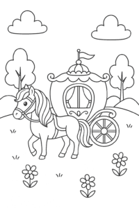 Royal Carriage Coloring Page