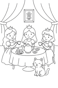 Tea Party coloring page