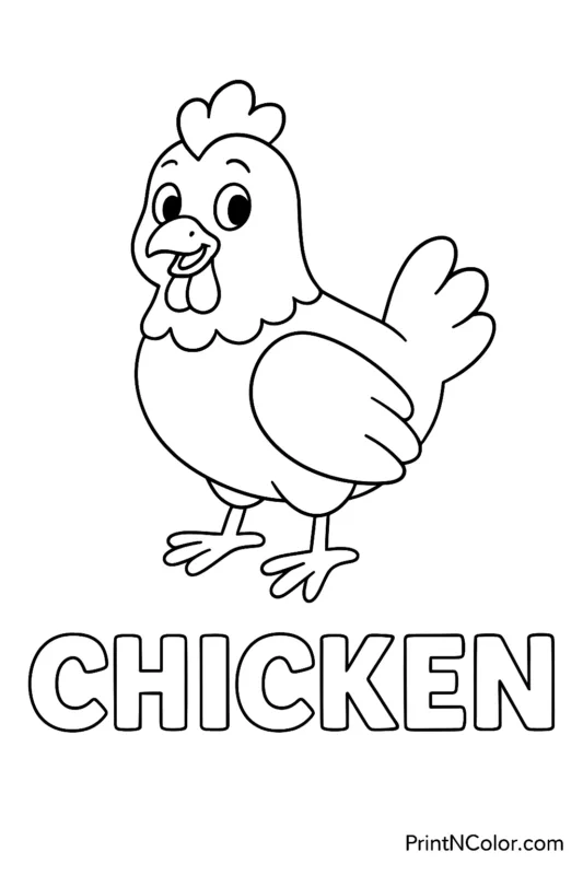 Chicken coloring page