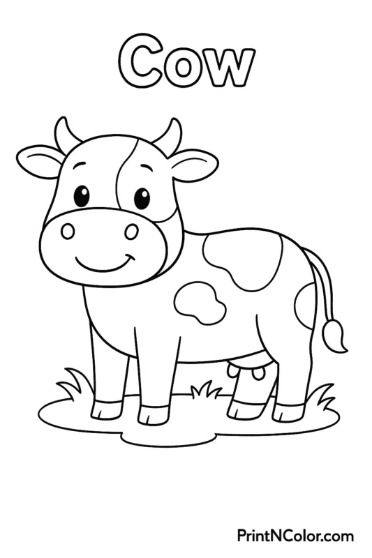 Cow coloring page