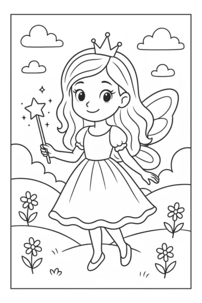 Fairy Princess Coloring Page