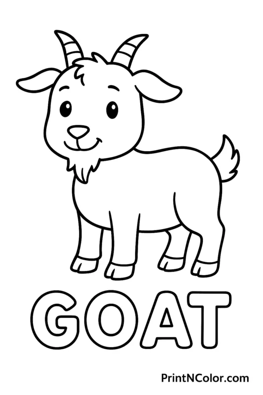 Goat Coloring Page
